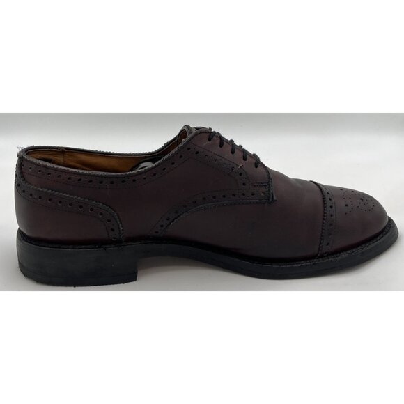 Allen Edmonds Lexington Men’s Size 9D Burgundy Leather Cap Toe Wingtop Oxford - Picture 6 of 12